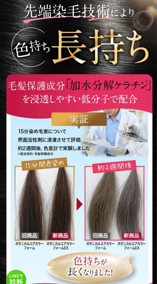 ヘアボーテエクラボタニカルエアカラーフォームEXダークブラウン80g (4個)