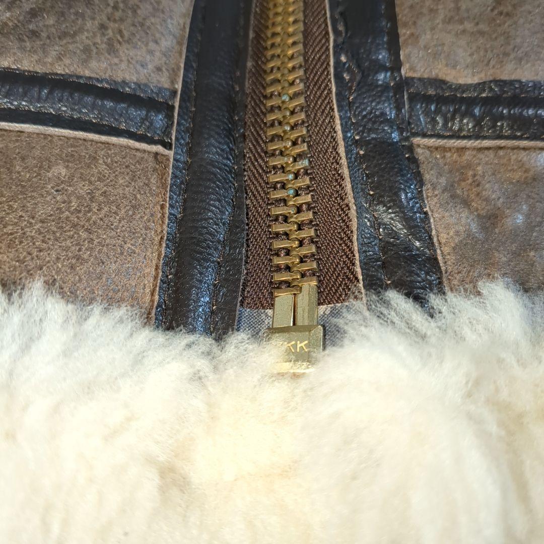 美品 AVIREX B-3 フライトジャケット ムートン ブラウン 34サイズ