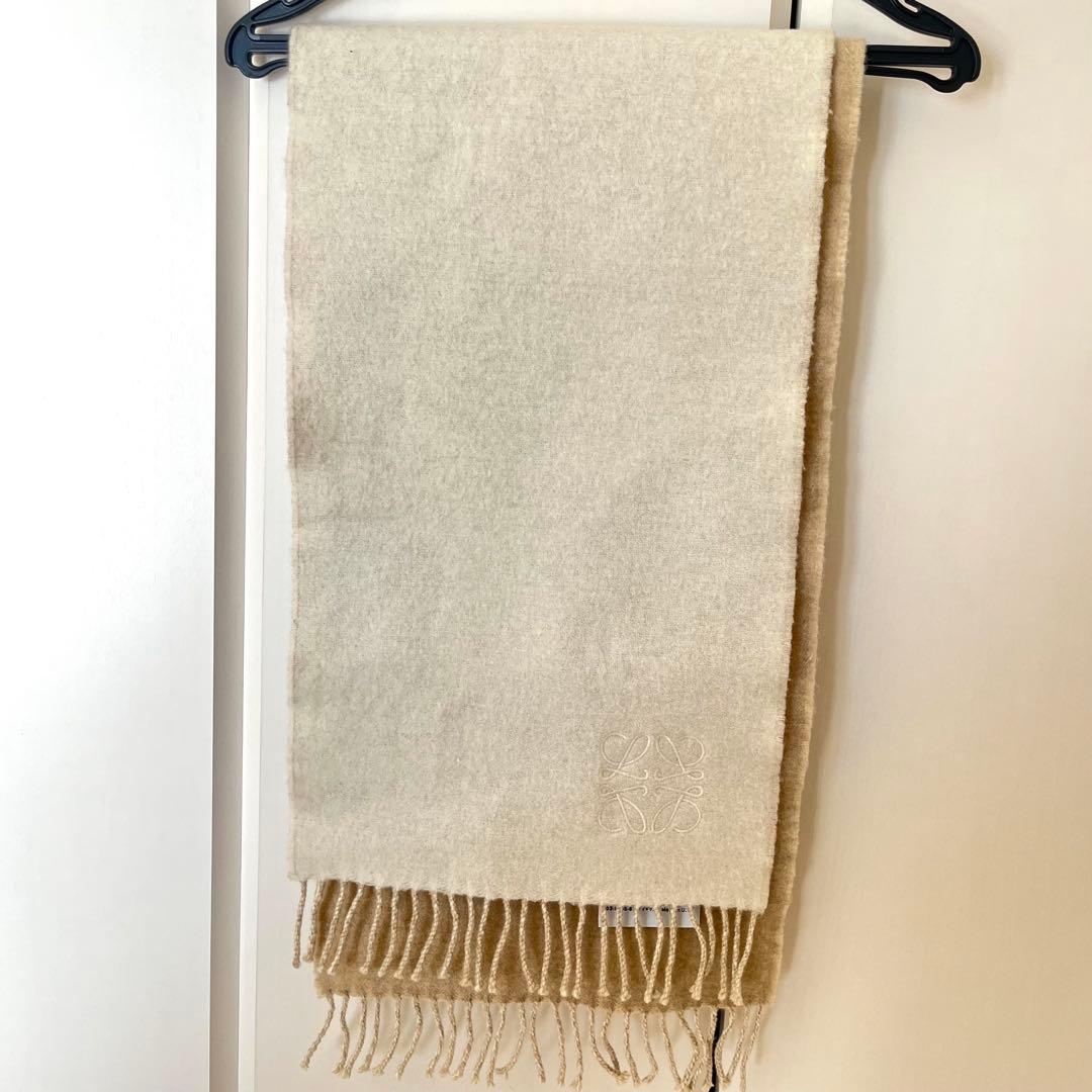 最終値下げロエベ/ LOEWE / バイカラー アナグラム リバーシブルマフラー