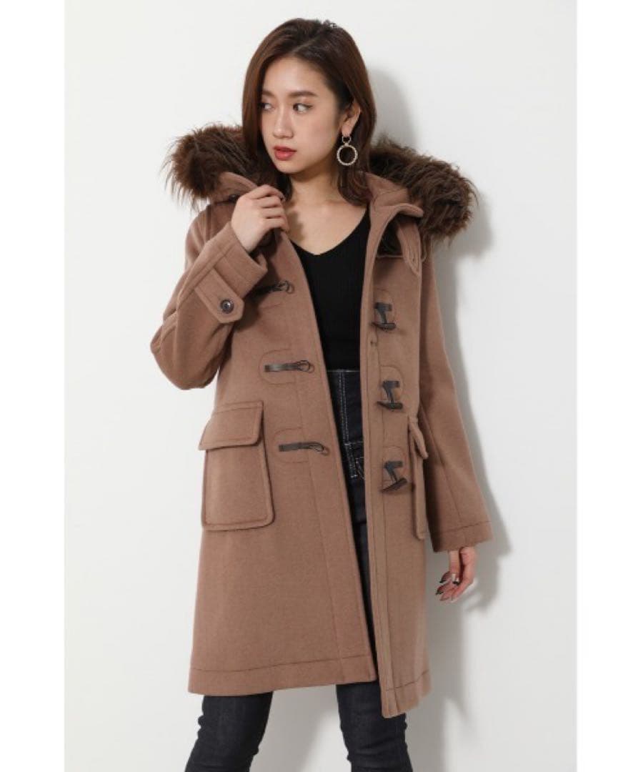 rienda ストレートラインウールダッフルコート