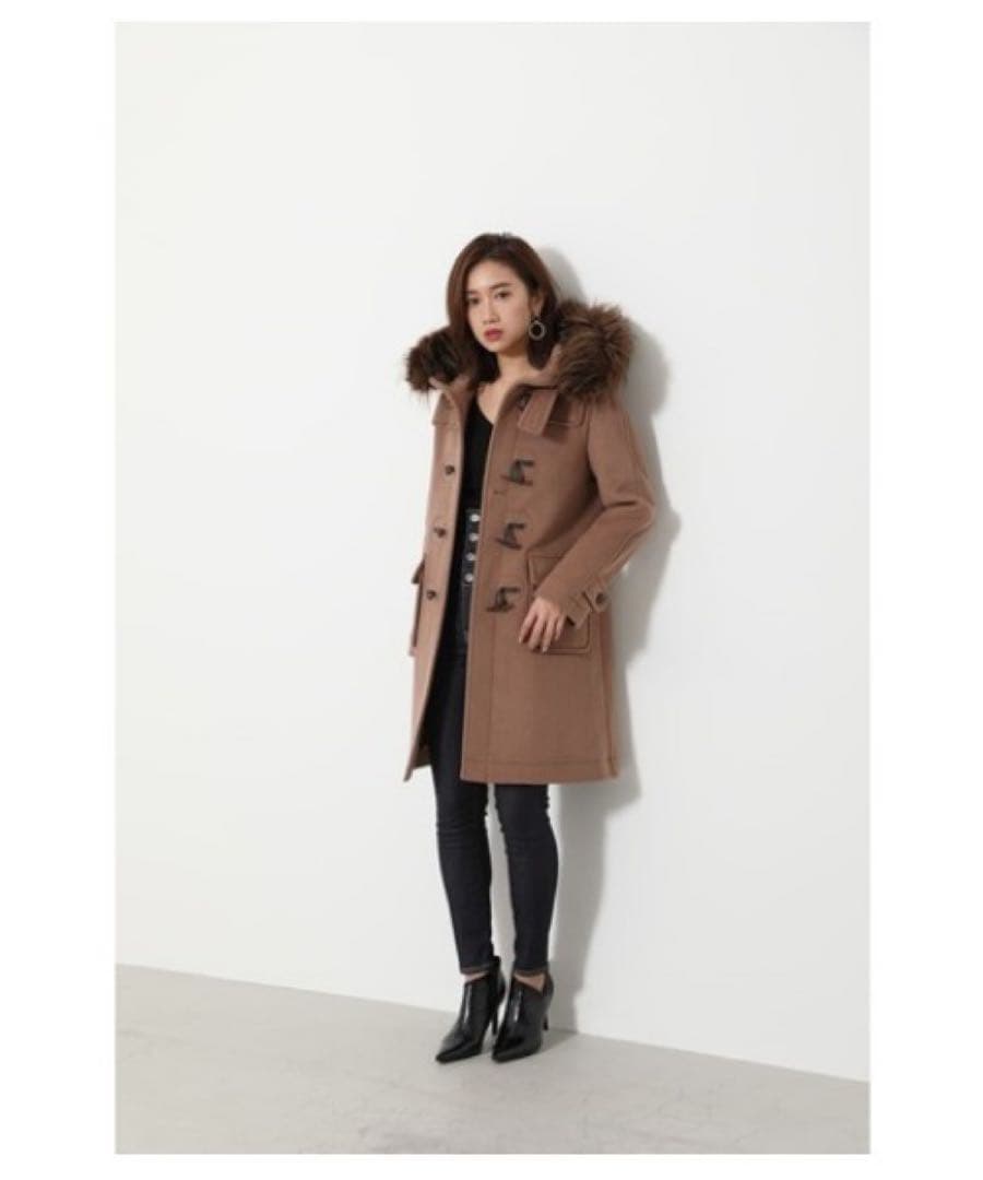 rienda ストレートラインウールダッフルコート