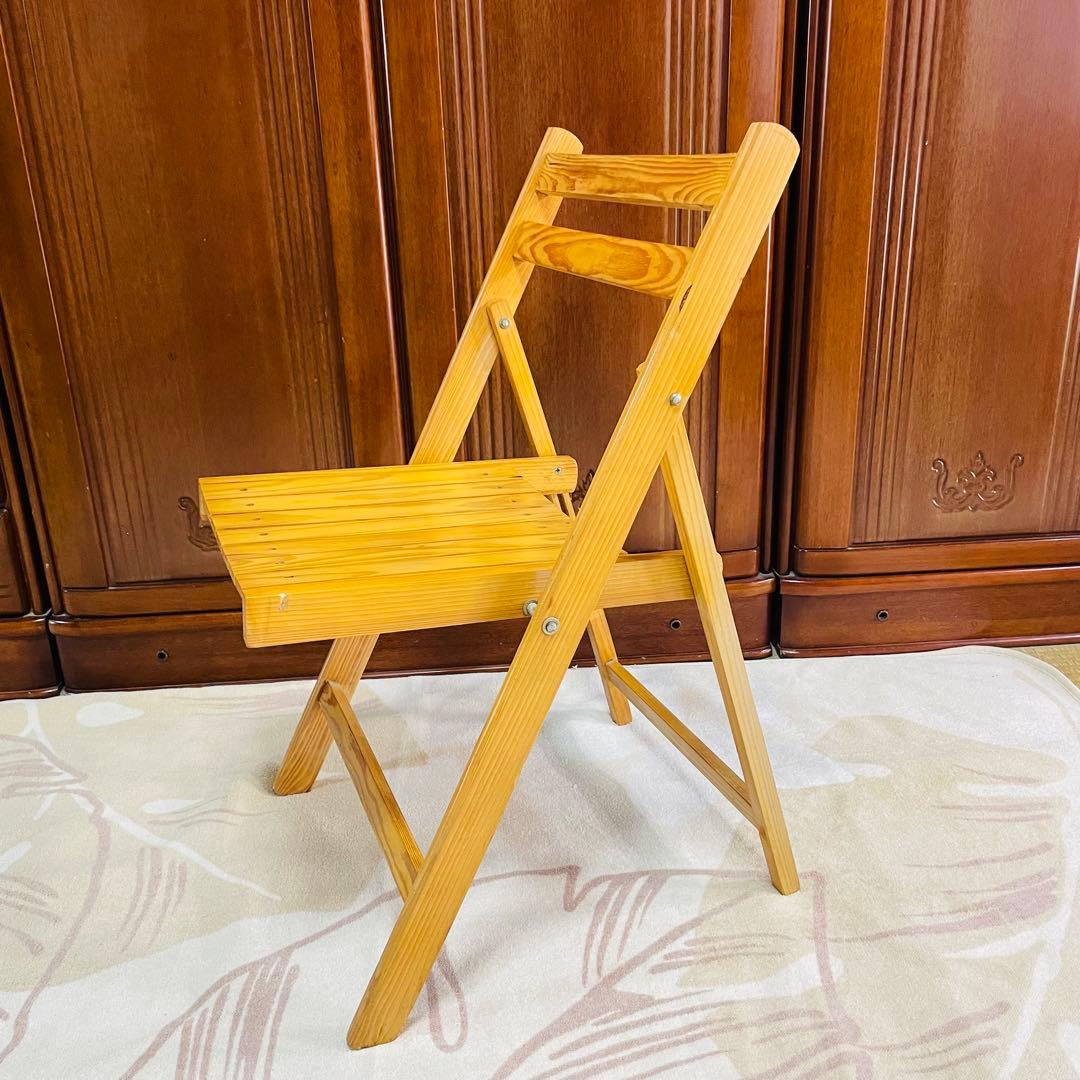 木製 折りたたみチェア 2脚セット