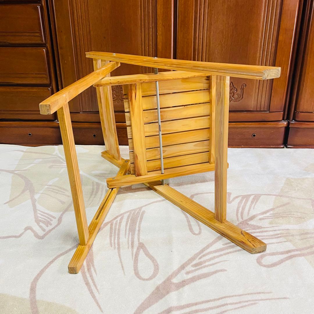 木製 折りたたみチェア 2脚セット