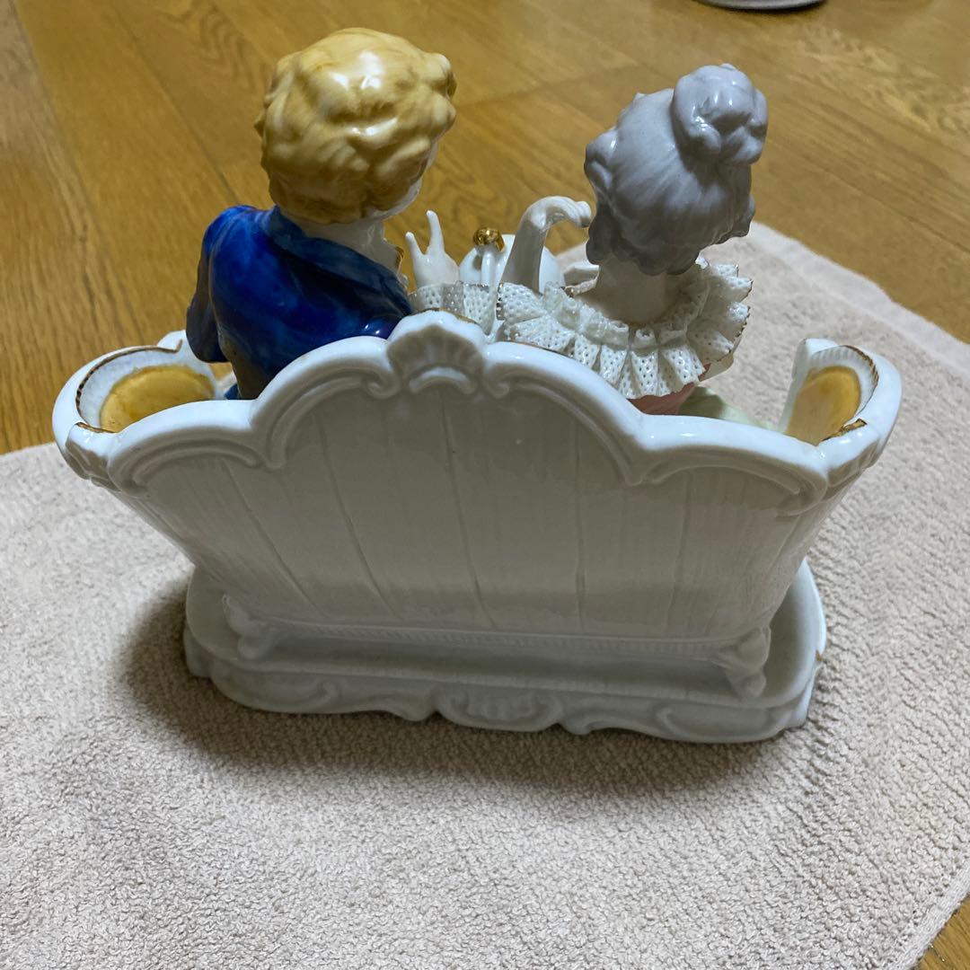 美品　迄陶器製 西洋人形 置物 アンティーク 加藤工芸