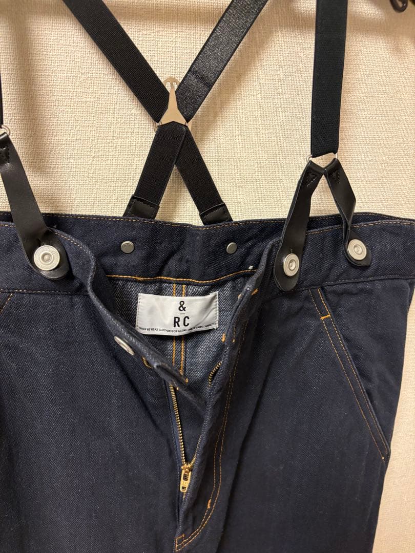 カレンソロジー&RC ダークブルー デニム サスペンダーワンピース