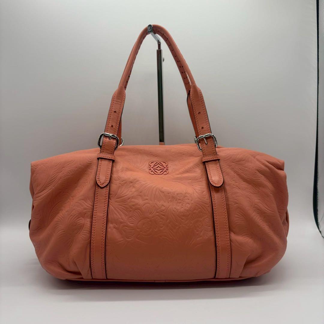 専用出品LOEWE アナグラム　ミニボストンバッグ レアカラー　カード付