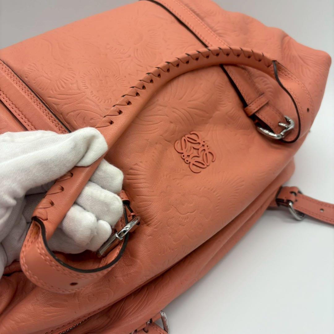 専用出品LOEWE アナグラム　ミニボストンバッグ レアカラー　カード付