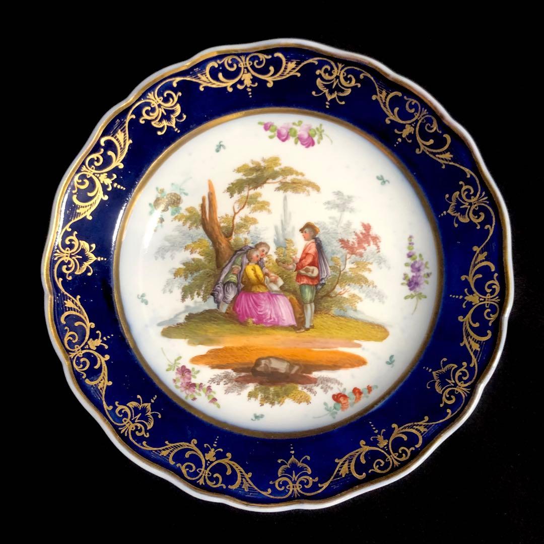 Meissen古マイセン/※ 1級品 大皿 ワトー 上級作品　美品
