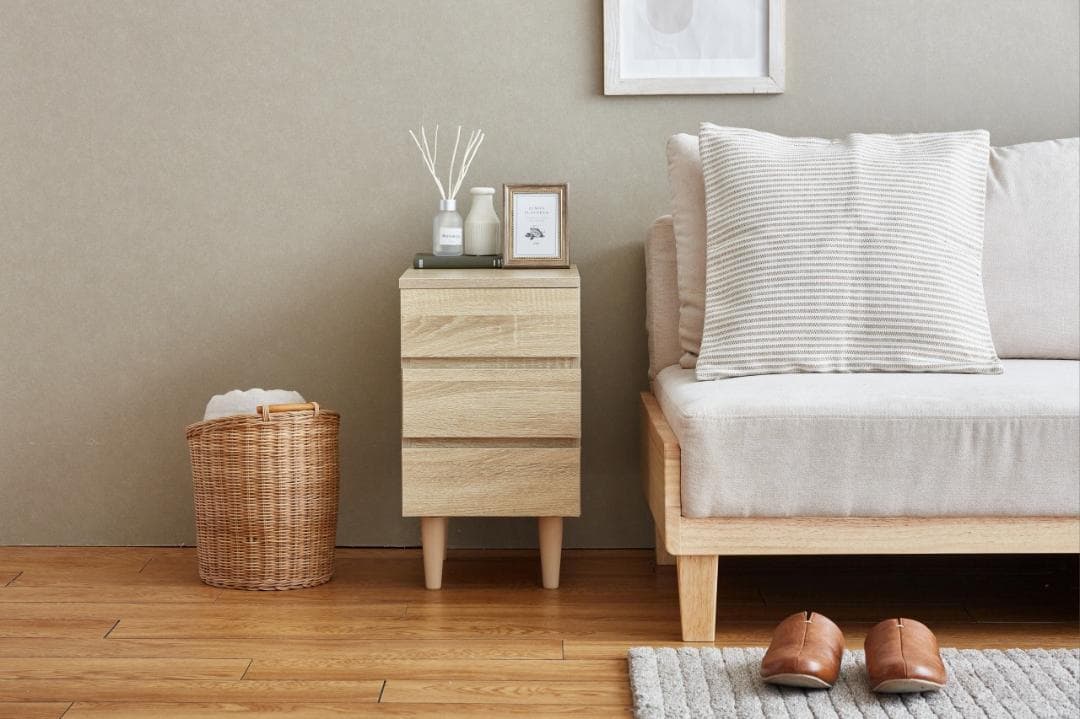 【送料無料】【幅30cm】Manon サイドチェスト 木目調 コンパクト 天然木