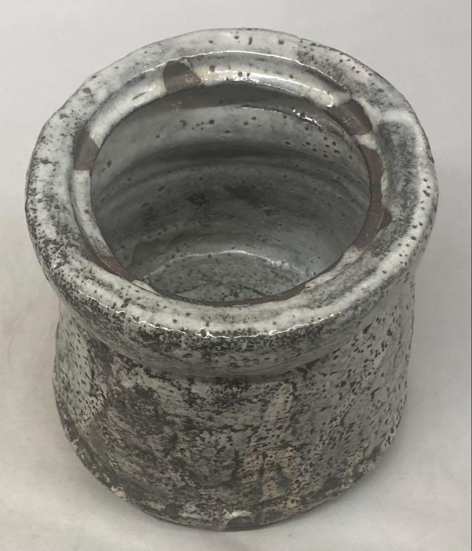 B539b 鼠志野 水指　作者不詳　木箱無し　茶道具