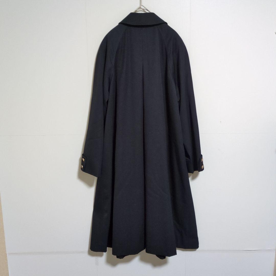 美品　バーバリー　ロングコート　90s　金ボタン　紺　シャドーホース　L相当