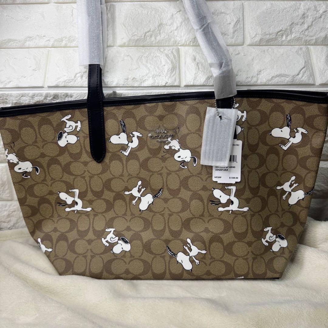 COACH スヌーピー柄 トートバッグ