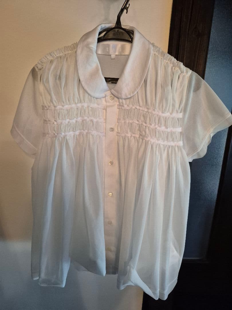 tao 2025SS ホワイト シャーリング 半袖シャツ