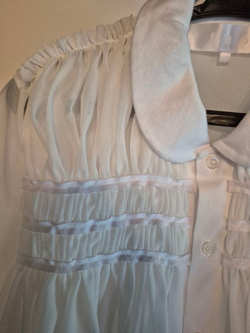 tao 2025SS ホワイト シャーリング 半袖シャツ