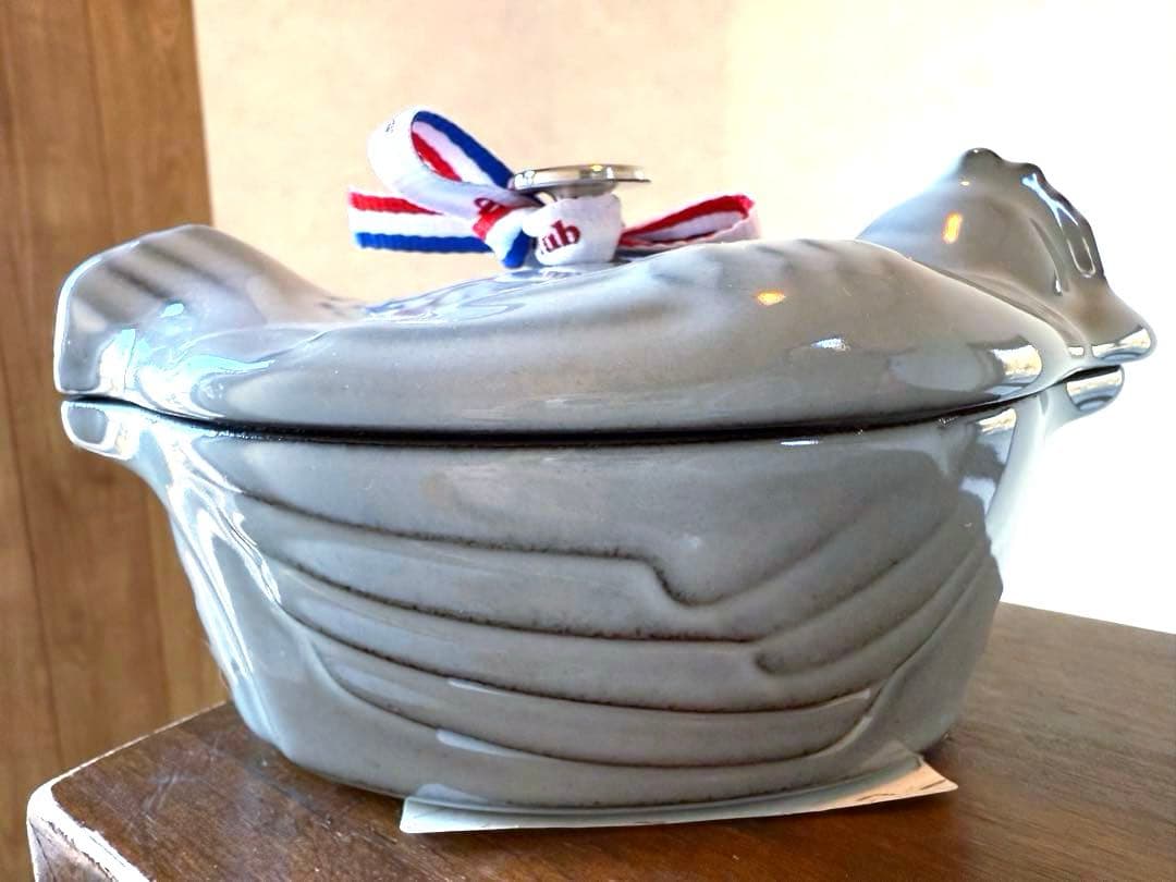 ストウブSTAUB入手不可廃盤色スモールチキンココットグレー新品未使用生涯保証付