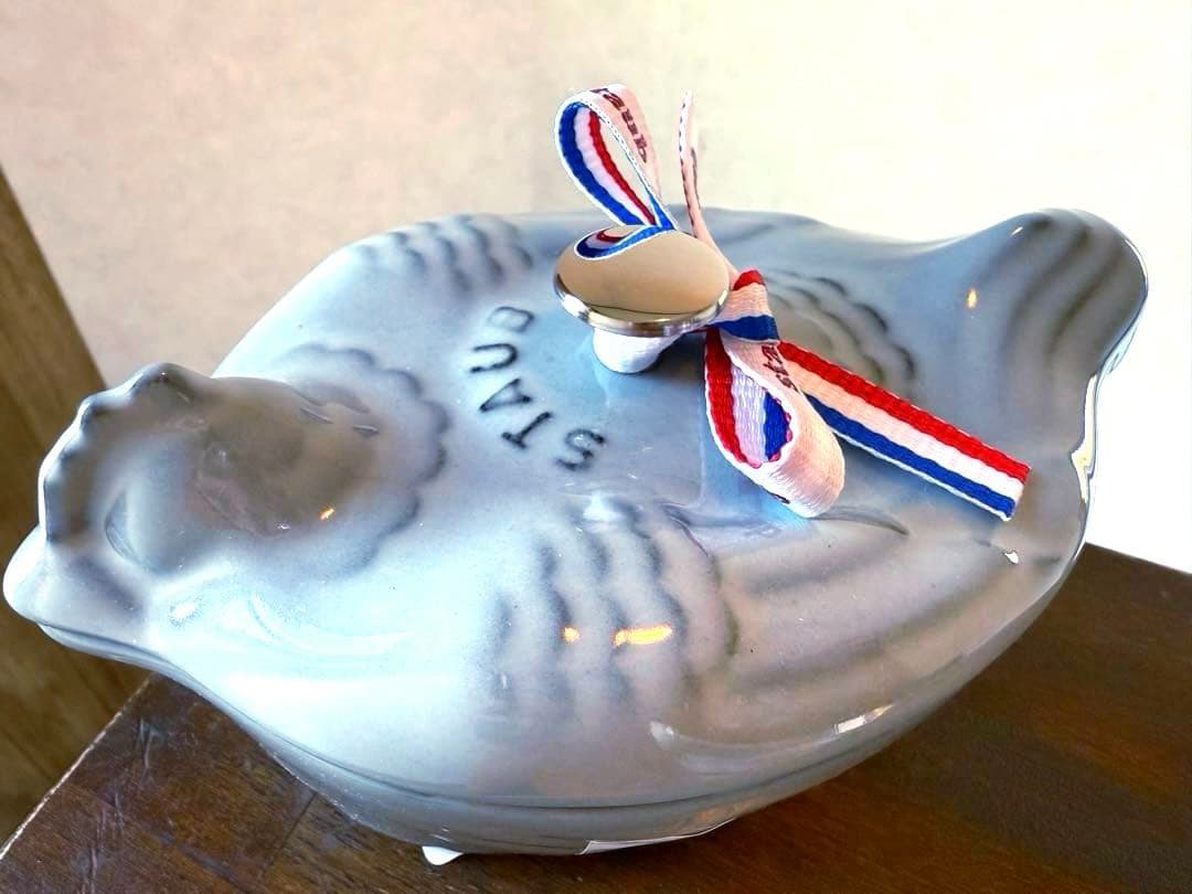 ストウブSTAUB入手不可廃盤色スモールチキンココットグレー新品未使用生涯保証付