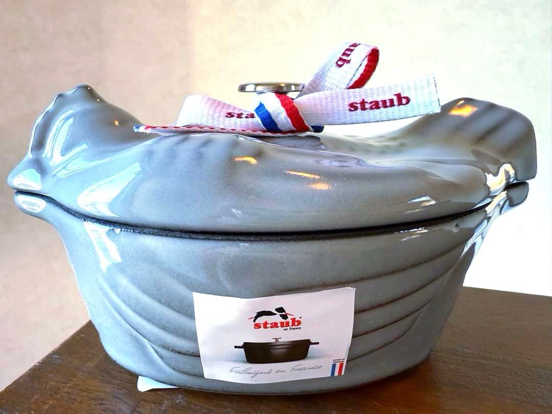 ストウブSTAUB入手不可廃盤色スモールチキンココットグレー新品未使用生涯保証付