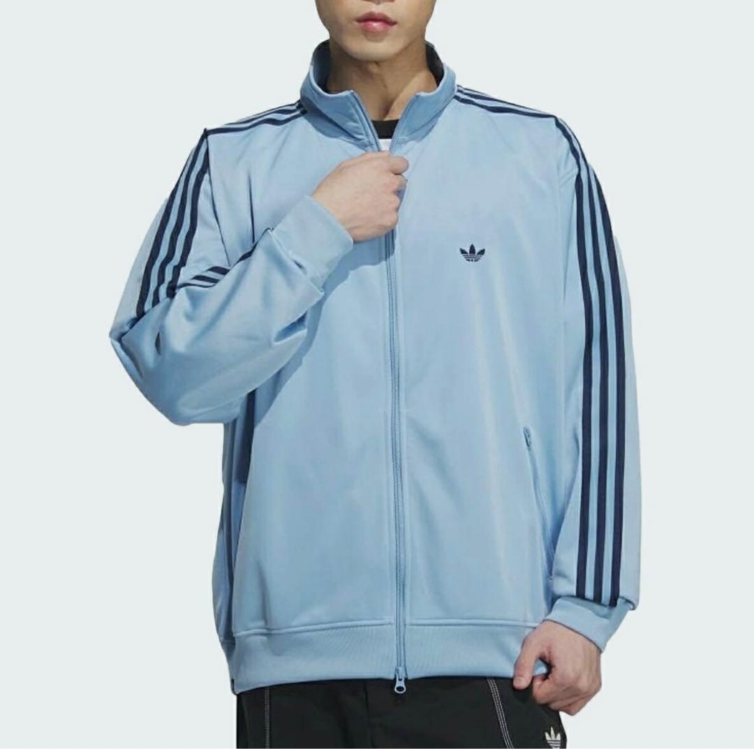 adidas トラックジャケット ベッケンバウアー ジェンダーニュートラル 水色