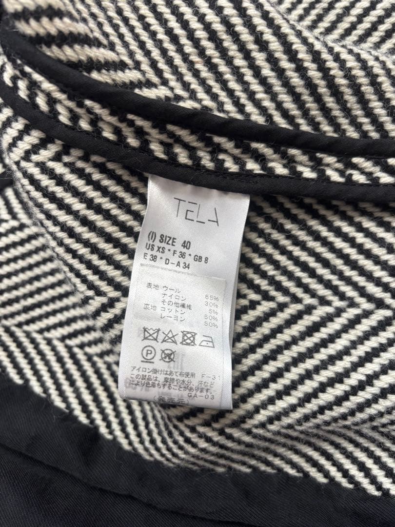 TELA ヘリンボーン柄ジャケット　美品☆