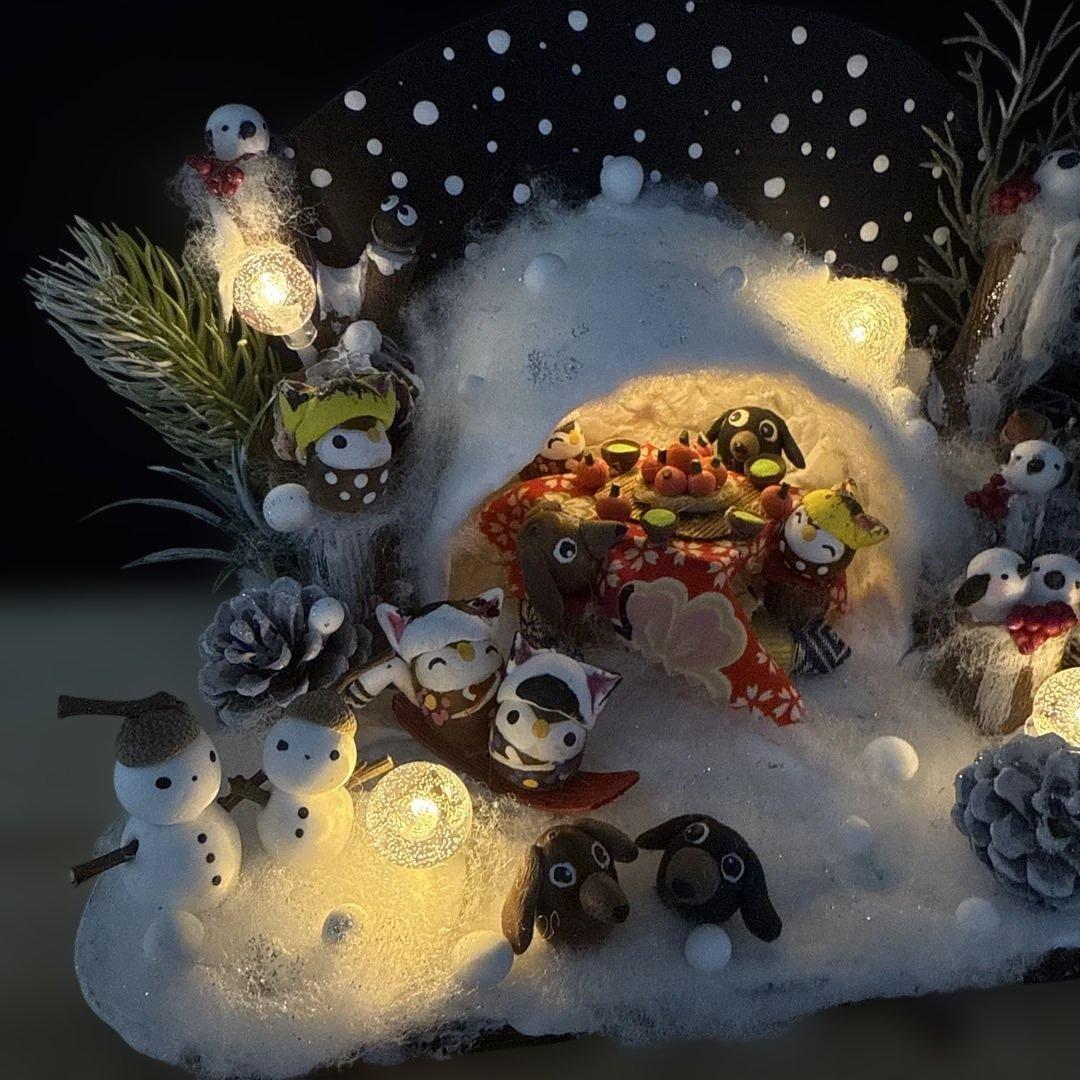 どんぐりアート♡節分オブジェ＆かまくらオブジェ2品♡