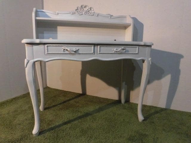 アウトレット送料無料姫系アンティーク風猫足レリーフ【上棚付】デスク【ハンプトン】