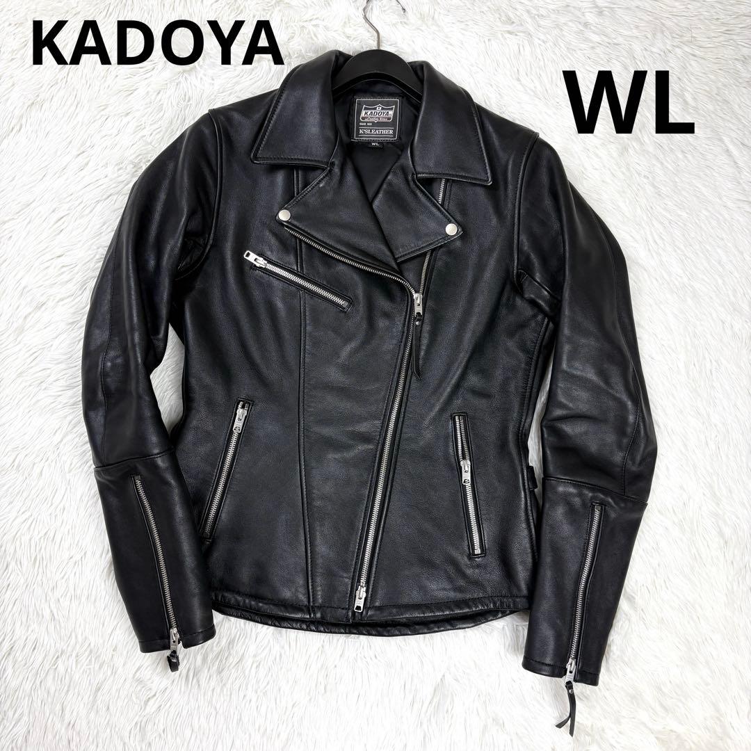 美品　KADOYAレザー ダブル　ライダースジャケット