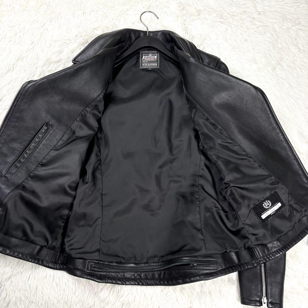 美品　KADOYAレザー ダブル　ライダースジャケット