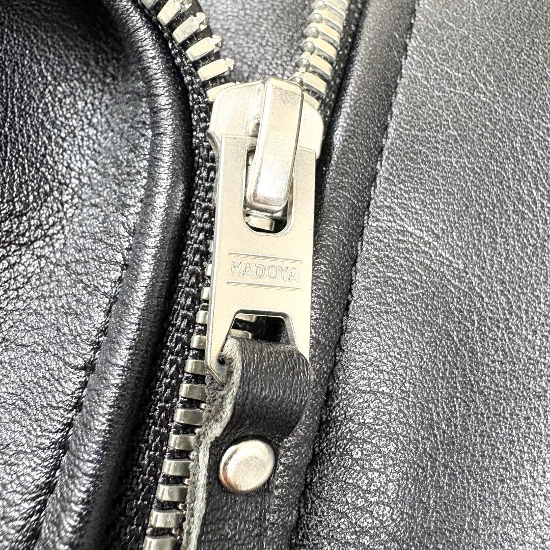 美品　KADOYAレザー ダブル　ライダースジャケット