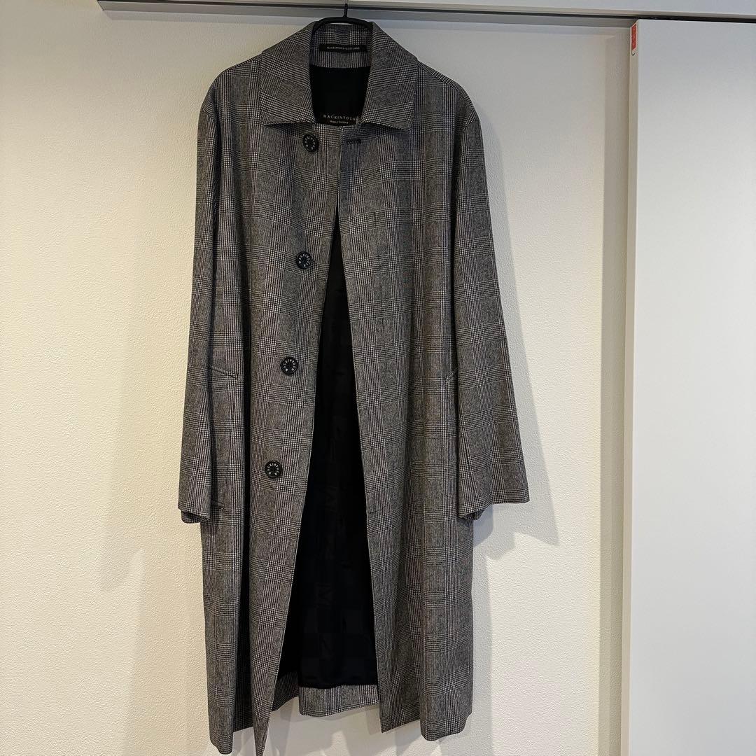 別注 MACKINTOSH ステンカラーコート 38 グレンチェック ダンケルド