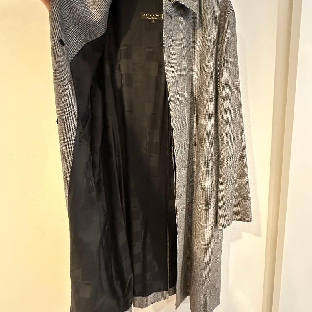 別注 MACKINTOSH ステンカラーコート 38 グレンチェック ダンケルド