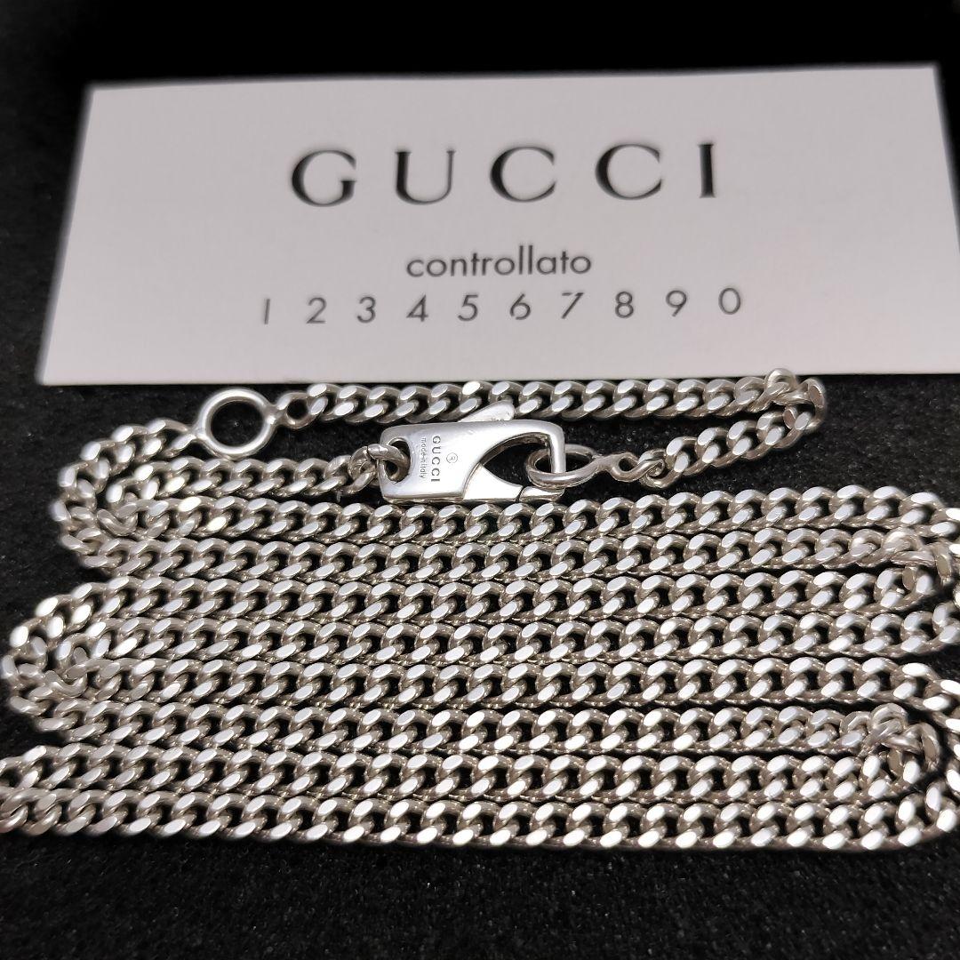 グッチ ネックレス 喜平 キヘイ 55cm シルバー GG GUCCI