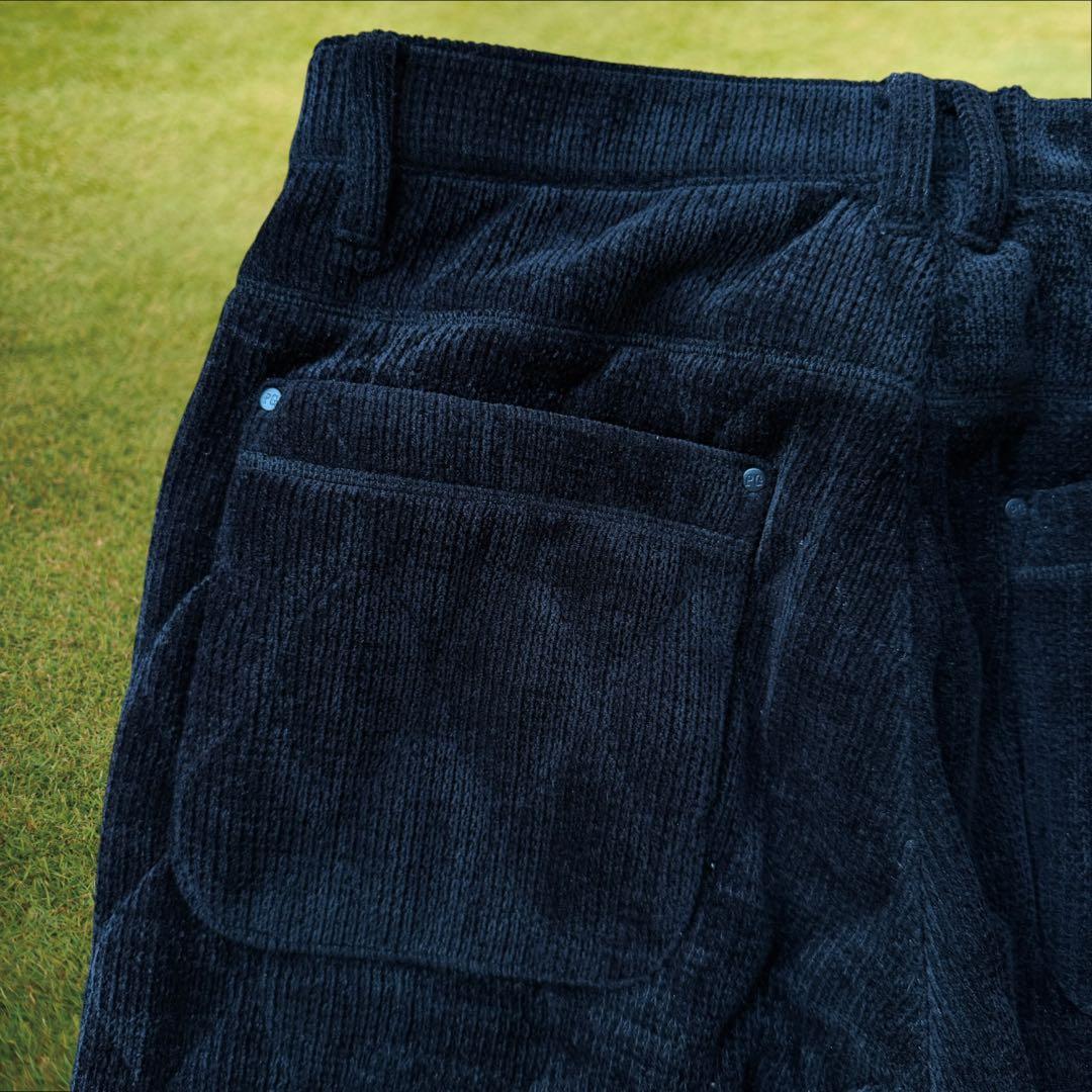 蓄熱　裏地付き　パーリーゲイツ　ジョガーパンツ　M〜L相当　黒　キルティング　4