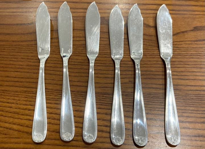 12 クリストフル　フィッシュナイフ　6本セット　純銀メッキ