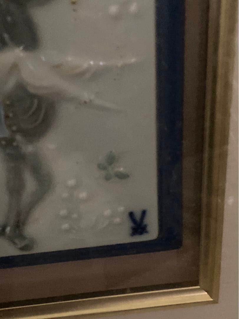 マイセン　プラーク　額装付き　アラビアンナイト