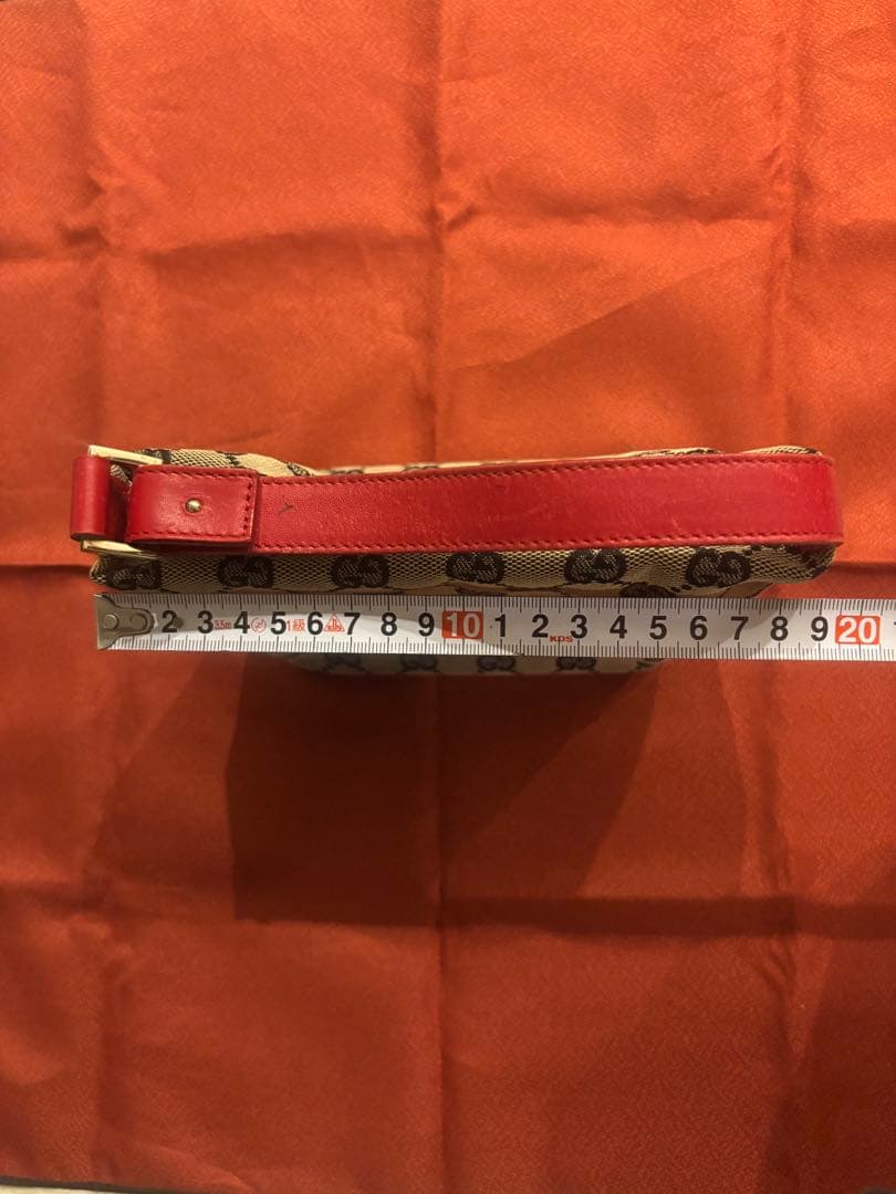 グッチ GUCCI GGキャンバス ポーチ ハンドバッグ レッド×ネイビー