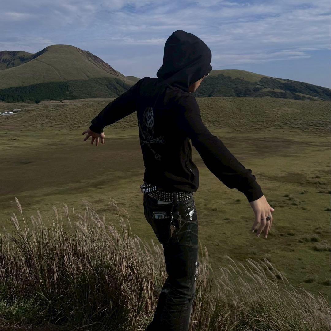 00s archive studs lether belt black お兄系