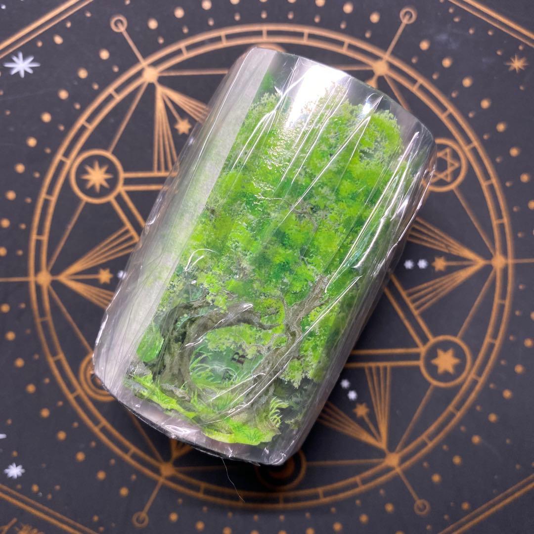 【9388】海外　マステ　5m巻　PETマスキングテープ　木　緑　自然　装飾系