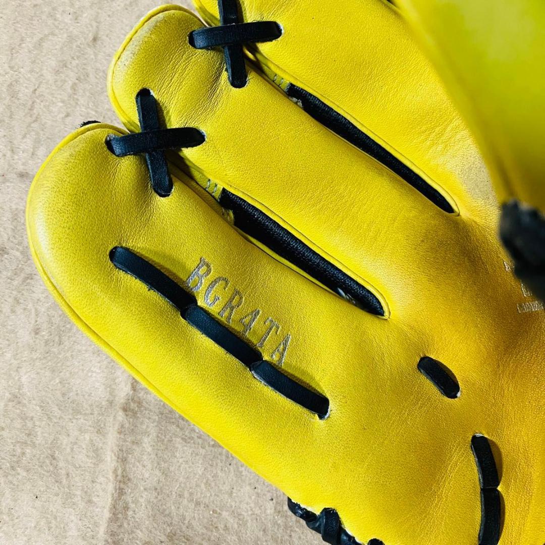 asics グローブ 軟式 BGR4TA 左投げ用 野球 投手用 イエロー