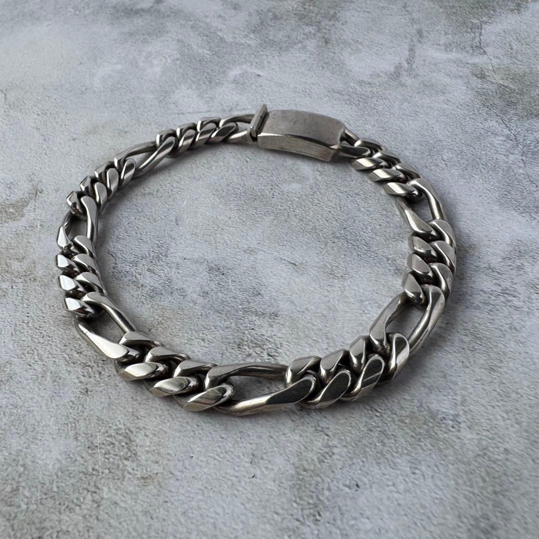 ヴィンテージ フィガロチェーンブレスレット シルバー925 メキシコ製