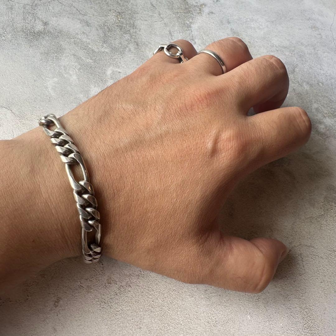 ヴィンテージ フィガロチェーンブレスレット シルバー925 メキシコ製