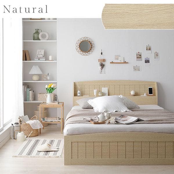 ベッド ダブル ベッドフレームのみ ホワイト ds-2472972