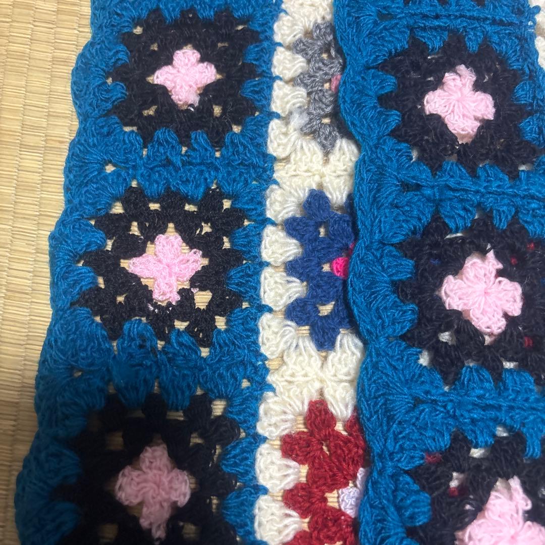 圧縮発送手編みグラニースクエアマルチカバーハンドメイド