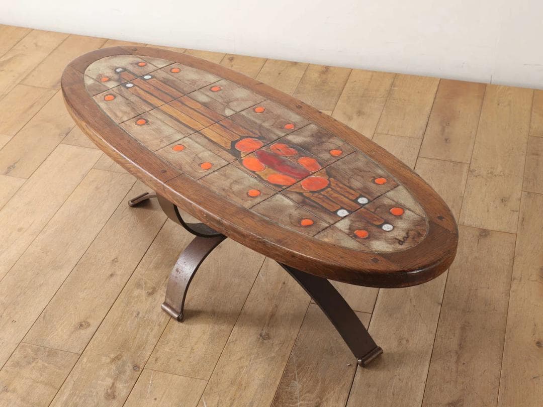 フランスビンテージ　テーブル　タイルトップ　Lloyd’s Antiques