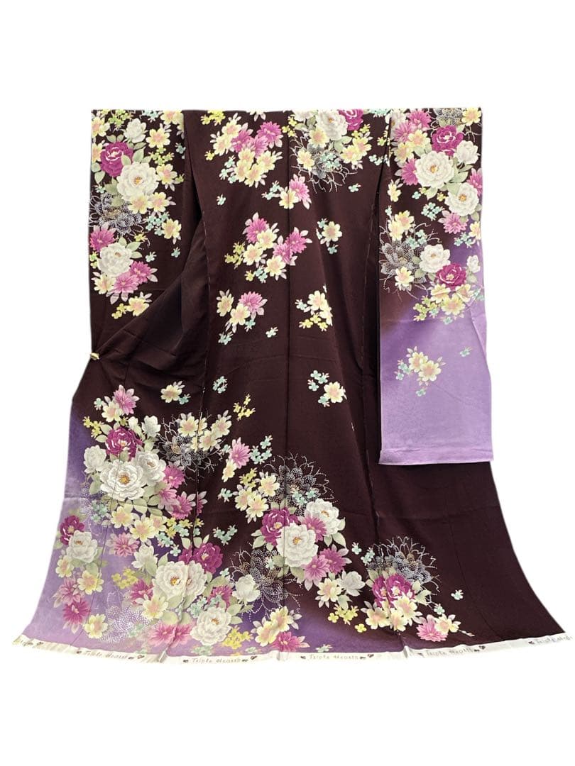 朝*雨様 正絹 振袖 仮絵羽 未仕立て品 1202