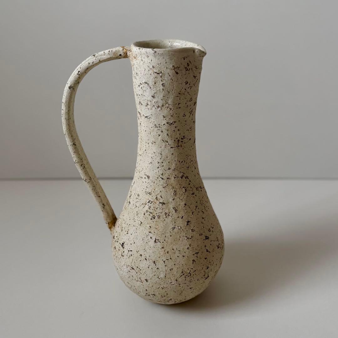 未使用品 内田京子 加彩 ピッチャー 花器 花瓶 フラワーベース 内田鋼一