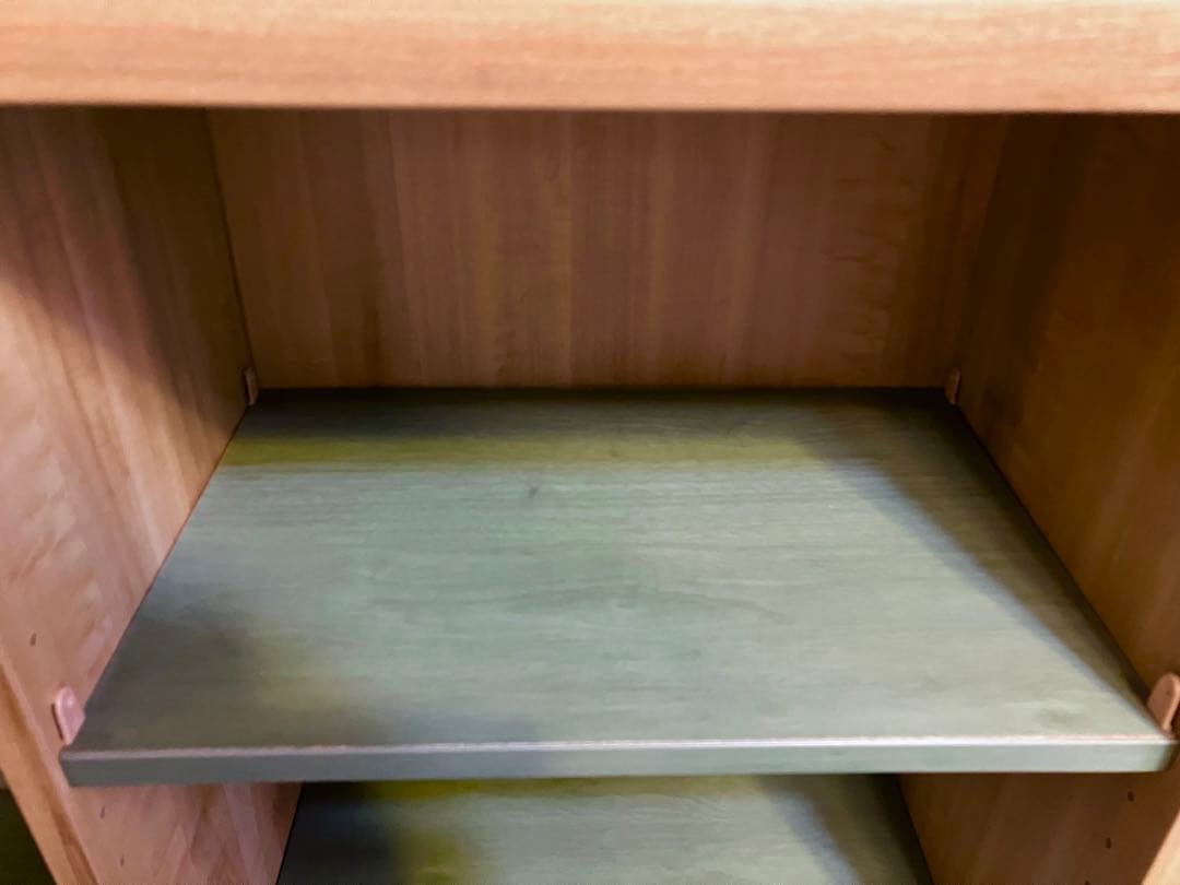 棚　本棚　ラック　雑貨収納　収納棚　緑　みどり　カントリー調　木製　ウッド調