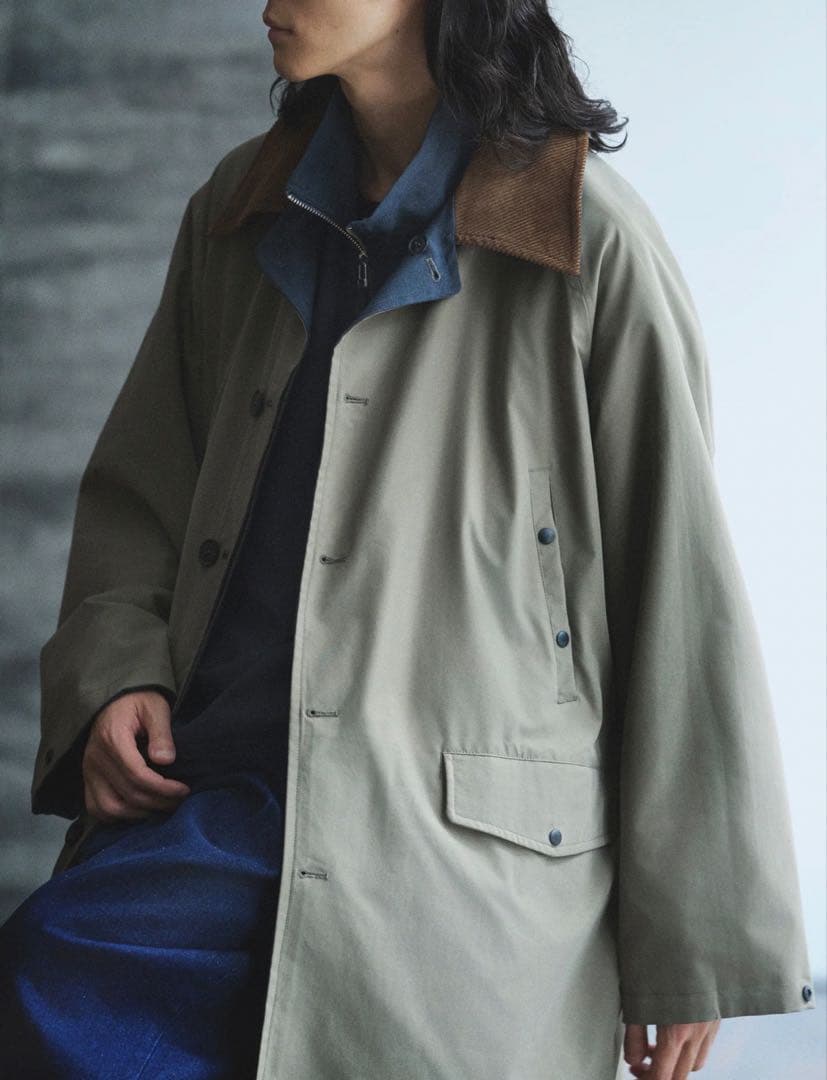 RHYTHR（リズル） リバーシブル ステンカラーコート S チャコール　完売品