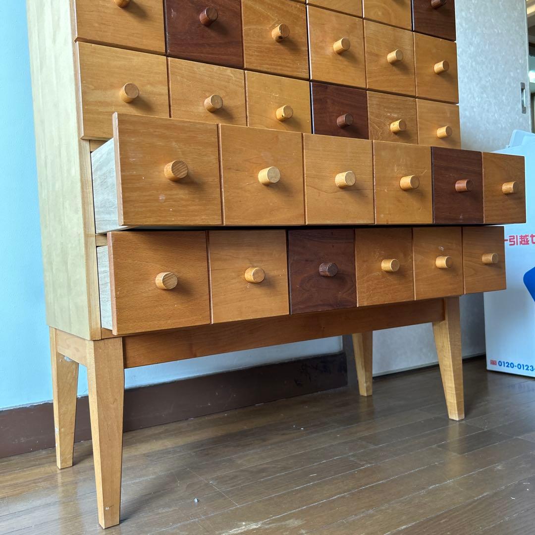 【希少】木製 多段チェスト 12杯 引き出し付き 幅75×奥行32.5×高さ90