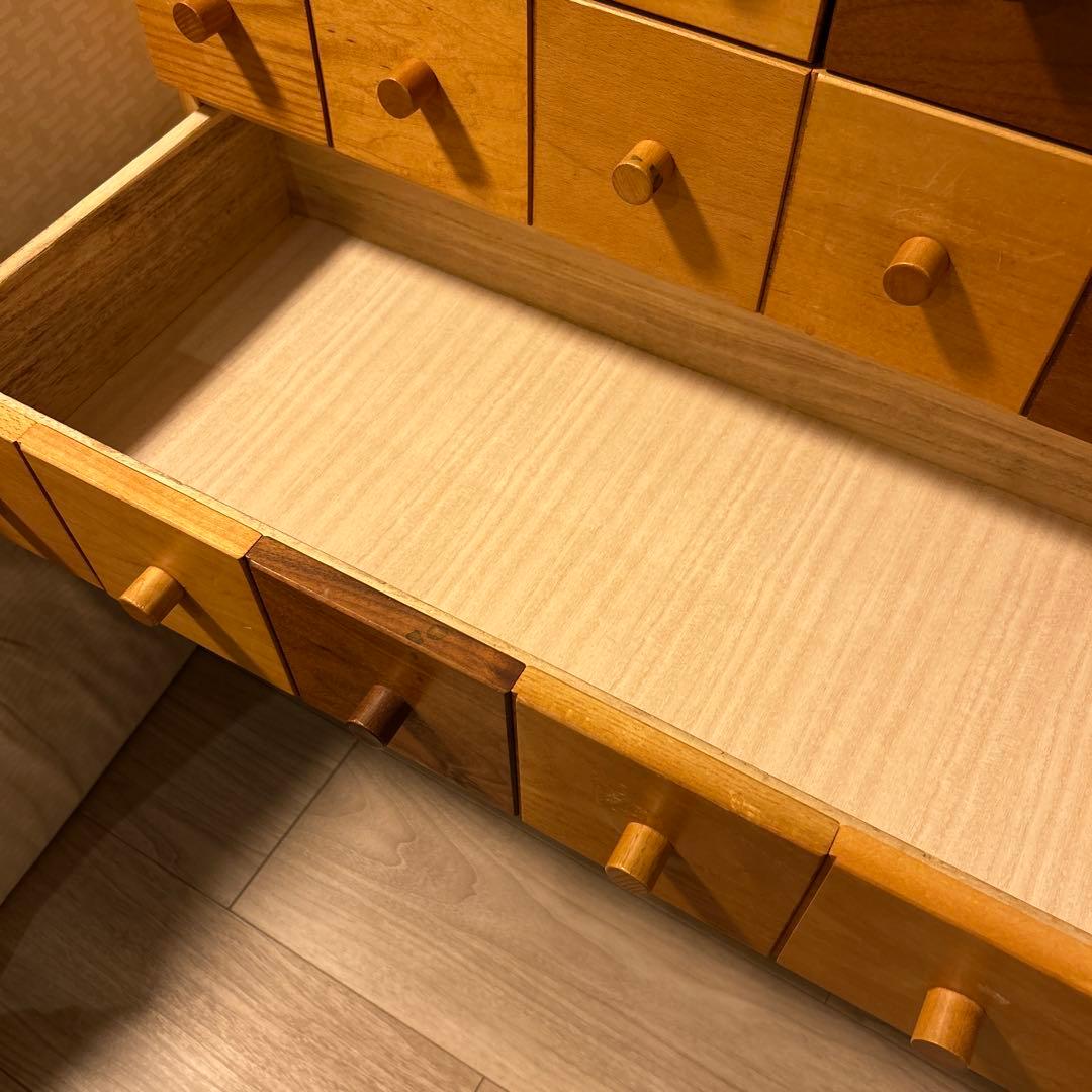 【希少】木製 多段チェスト 12杯 引き出し付き 幅75×奥行32.5×高さ90