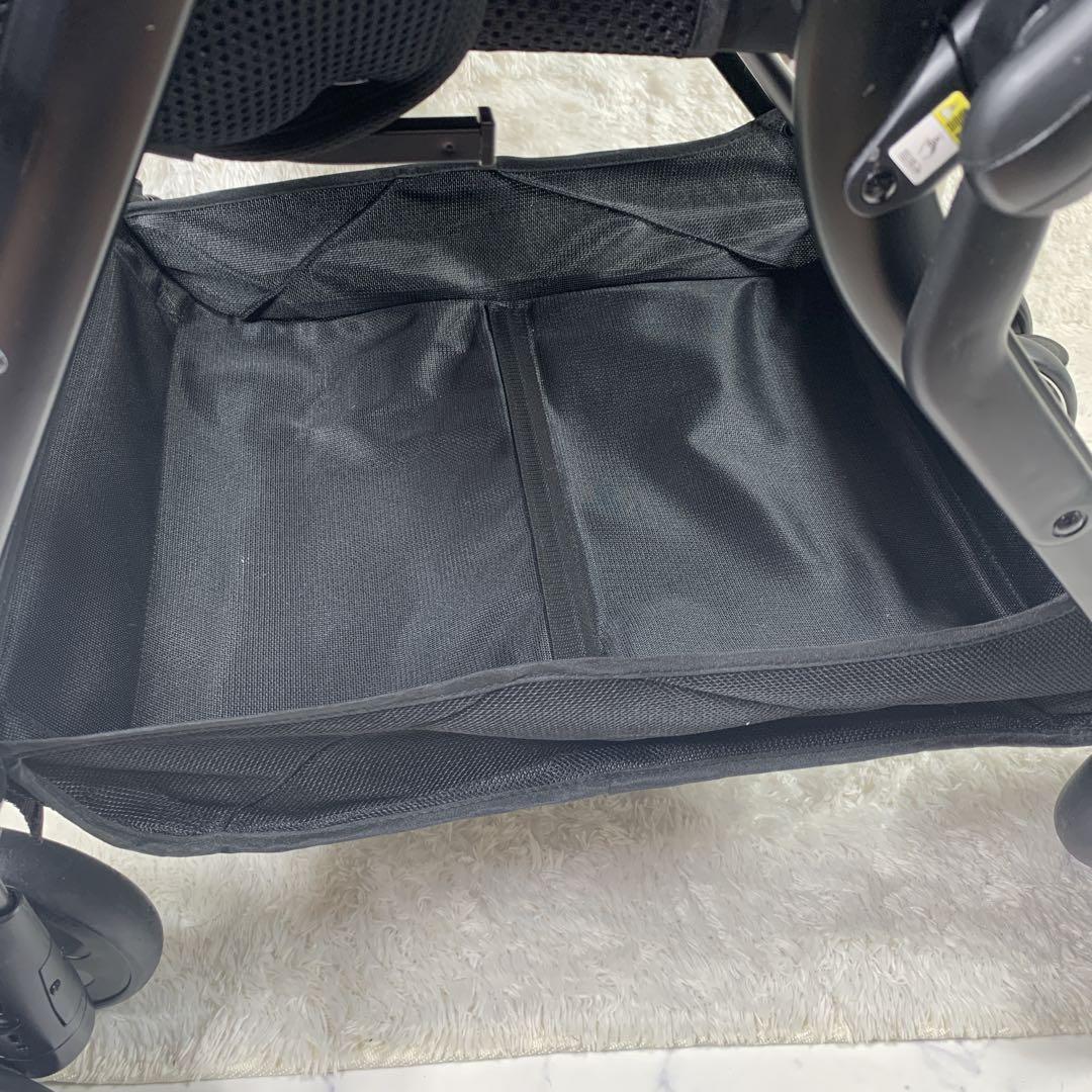 【美品】Aprica アプリカ ベビーカーレザーオニキスブラック 2174894